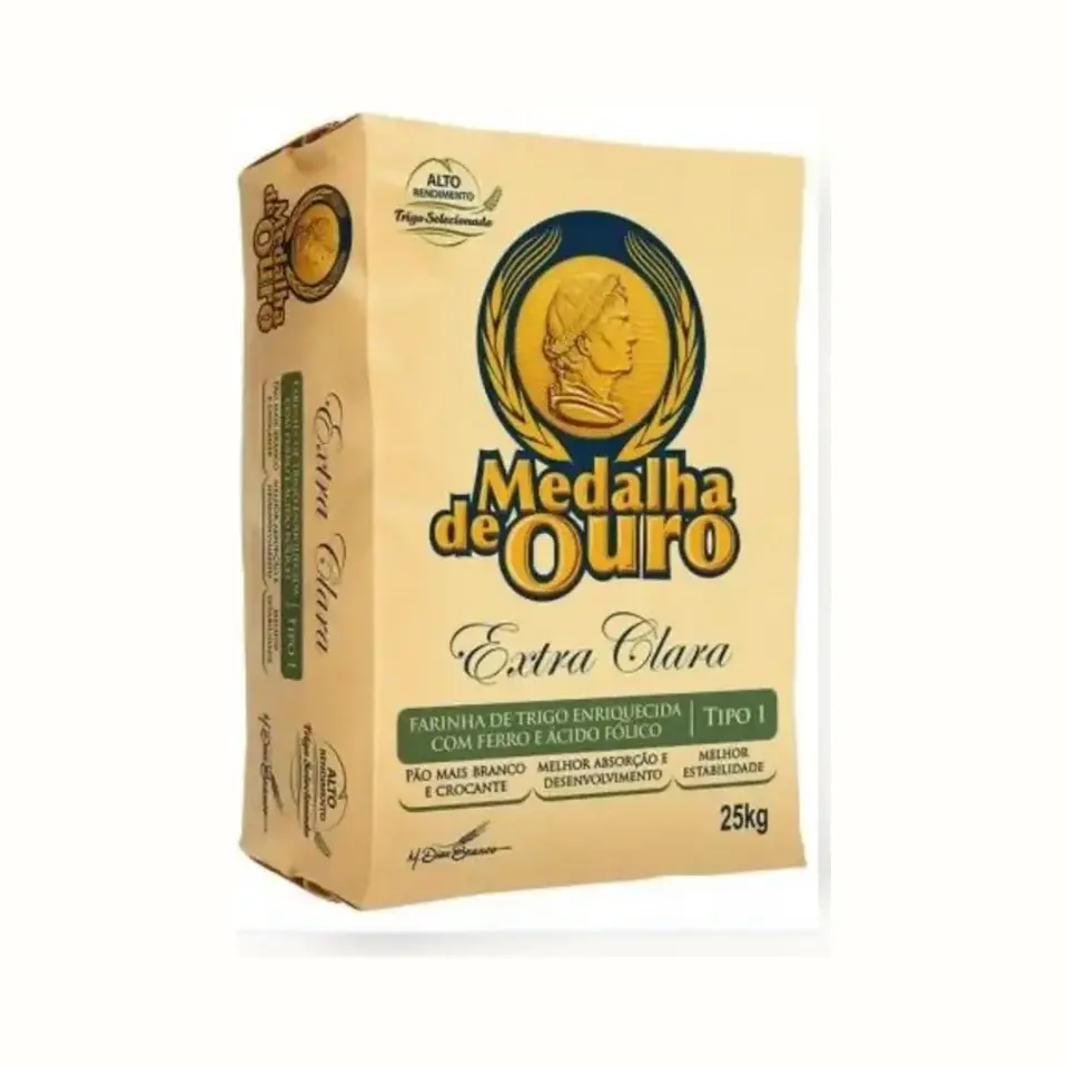 Farinha De Trigo Medalha De Ouro Extra Clara 25 kg
